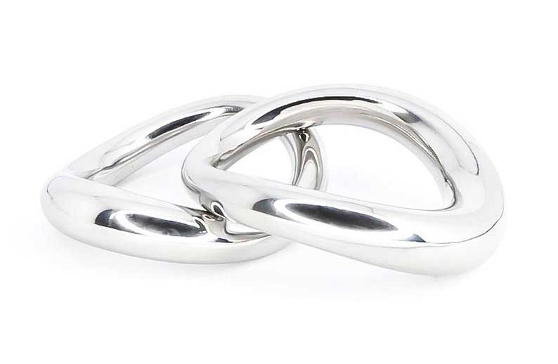 Stainless Steel ergonomic Curved Oval Cock Ring