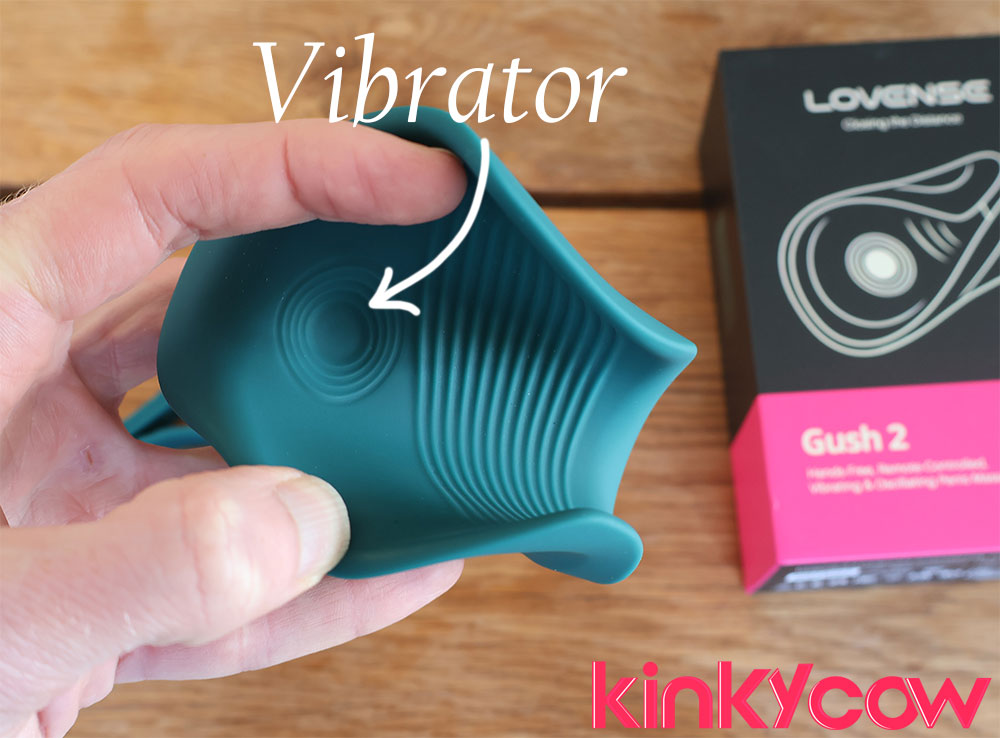 vibrator location on the Lovense Gush 2